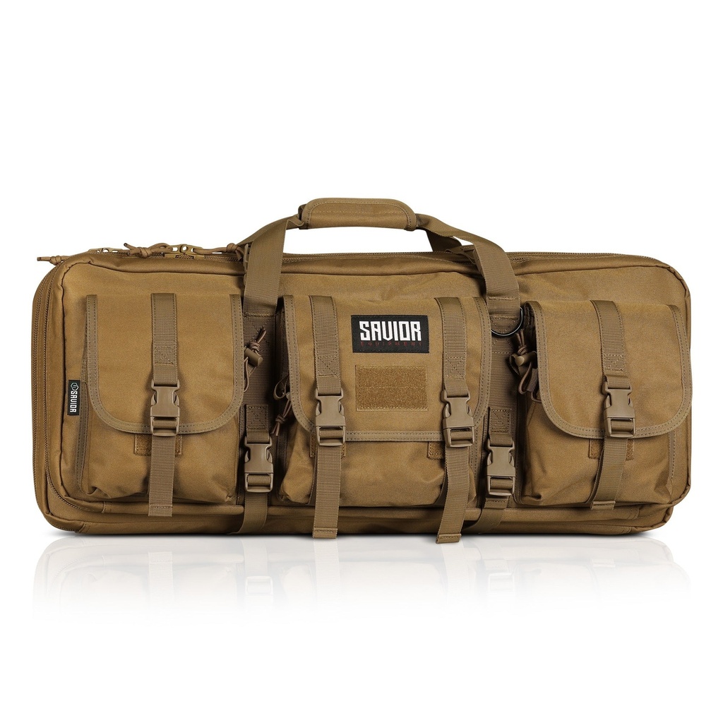 Savior American Classic Shorty Dark FDE 28" Double Rifle Bag — RB-2812DG-V1-TN
