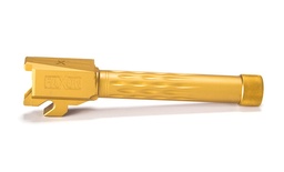 [320B910NCLOQ-T-TiN] Faxon SIG P320 Compact 9mm Flame Fluted Threaded Barrel - Gold