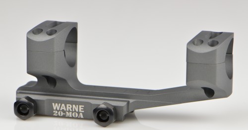 Warne 20MOA Extended Skeletonized 30mm MSR Mount - Tactical Gray