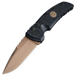 [Hogue-36130] SIG EX-A01 Emperor Scorpion Automatic Folder: 3.5" DPB - FDE PVD Finish, G10 Sld Blk