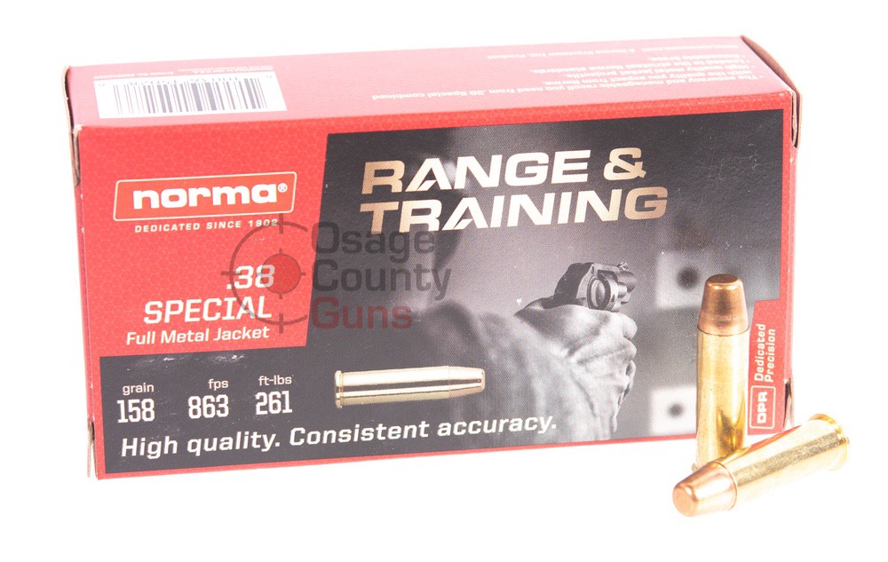 Norma 38 SPL, 158gr FMJ, 50rd Box