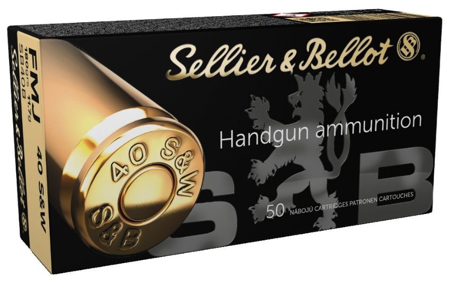 S&B FMJ Handgun Ammo - .40 S&W - 180gr - 50rd