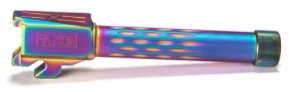 Faxon Sig P320 Compact Flame Fluted Barrel, Threaded, Chameleon PVD