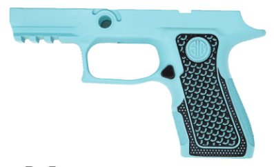 Grayguns Laser Sculpted Cerakoted P320 xSeries Compact Grip Module- Robin's Egg Blue