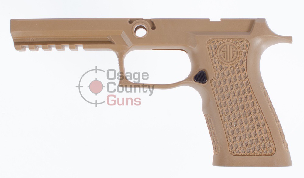 Sig Sauer P320 Full Size Laser Stippled Grip Module, 9/40/357, Medium, Coyote