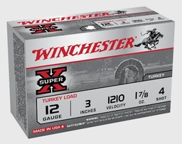 [X123MT4] Winchester Super X Turkey, 12 Ga, 3" Magnum , 4-Shot, 1-7/8 oz, 10 Rd
