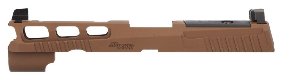 Sig Sauer P320 Pro-Cut Slide Assy, 9mm, XRay3 Suppressor Sights, Coyote Brown