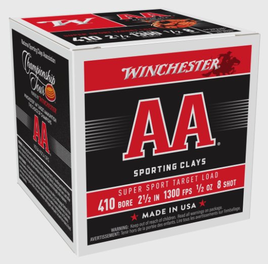 Winchester 410 GAUGE 2-1/2" #8 1300fps Max 1/2 Sporting Clays, 25rd
