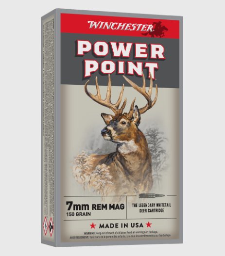 Winchester Power-Point, 7mm Rem Mag, 150 Gr, 20 Rds