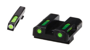 HiViz Litewave H3 Tritium/Litepipe Glock 9mm/40 S&W Green Front/Rear