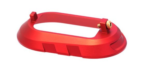 Tyrant CNC Magwell for SIG P320 - Red w/Gold Screw