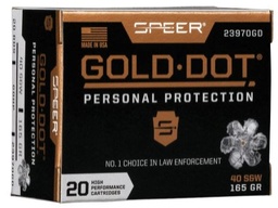 [23970GD] Speer Gold Dot Hollow Point - 165gr - .40 S&W - 20rd