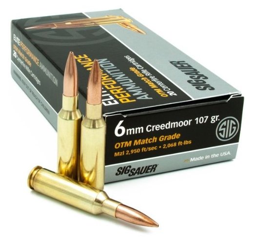Sig Sauer Elite OTM Match, 6mm Creedmoor, 107 Gr, 20 Rds