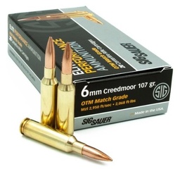 [E6MMCM2-20] Sig Sauer Elite OTM Match, 6mm Creedmoor, 107 Gr, 20 Rds