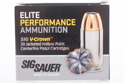 [E45AP1-20] Sig Sauer Elite V-Crown .45 ACP JHP 200gr - 20RD
