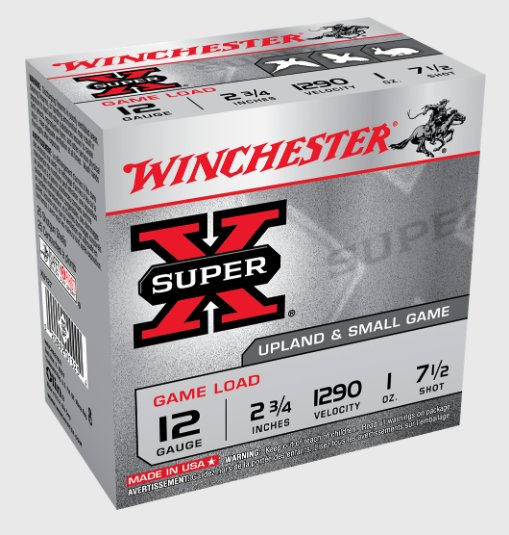 Winchester Super X, 12 Ga,  2-3/4", #7-1/2, 1 oz, 25 Rd