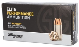 [E40SW1-50] Sig Sauer Elite V-Crown .40 S&W JHP 165gr - 50rd