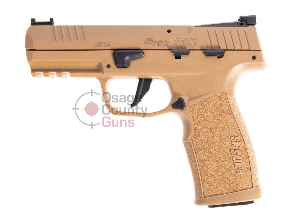 Sig Sauer P322 Coyote SAO, .22 LR, 4" BBL, 2x20 Rds
