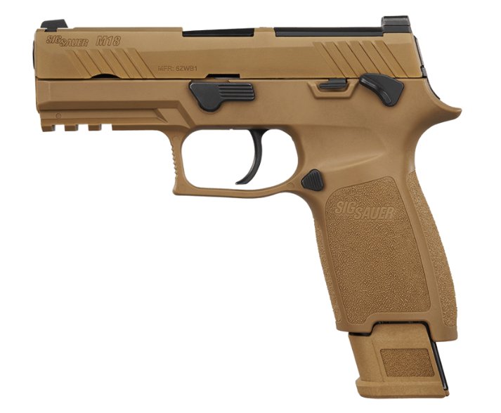 Sig Sauer M18 CSS MS, Coyote, 9mm, 3.9" BBL, 17 / 21 Rds