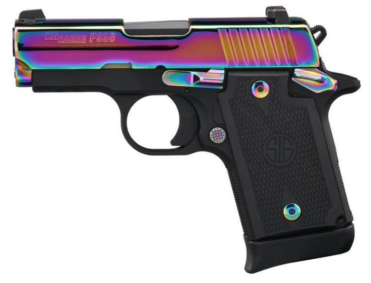 Sig Sauer P938 Titanium Rainbow SAO, 9mm, 3" BBL, 7 Rds