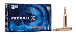 [270A] FEDERAL 270 WIN 130GR POWER SHOK JACKETED SOFT POINT, 20RD BOX
