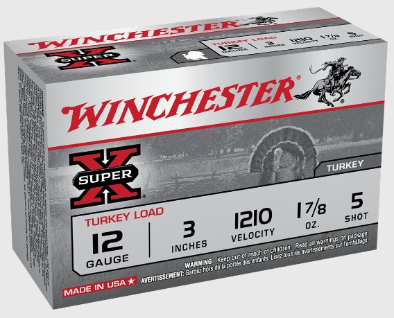 Winchester SuperX Turkey Load, 12 Ga, 3", 1-7/8 Magnum, #5 Shot, 10 Rds
