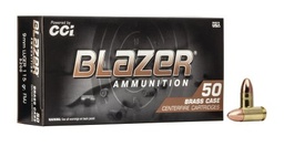 CCI Blazer Brass 9mm 115gr FMJ Ammunition