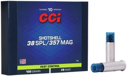 [3738] CCI Pest Control Shotshell - 100gr - .38 Spl / .357 Mag - 10rds