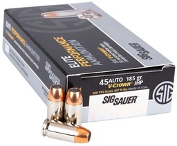 [E45AP0-50] Sig Sauer Elite V-Crown JHP - 185gr - .45 ACP - 50rd