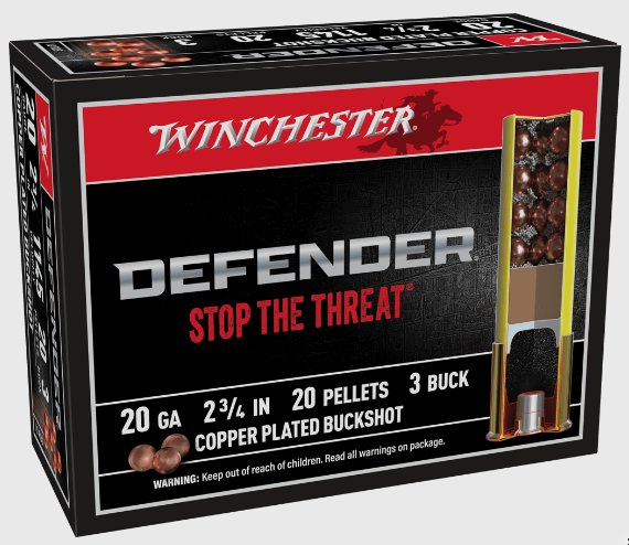 Winchester Defender Buckshot - 20ga - 2-3/4" - #3 - 10rd