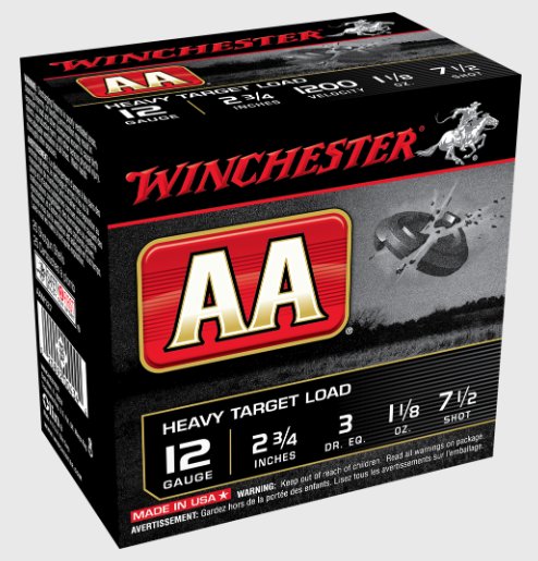 Winchester AA Target Load, 12 Ga, 2-3/4", 1-1/8 oz, 25 Rds
