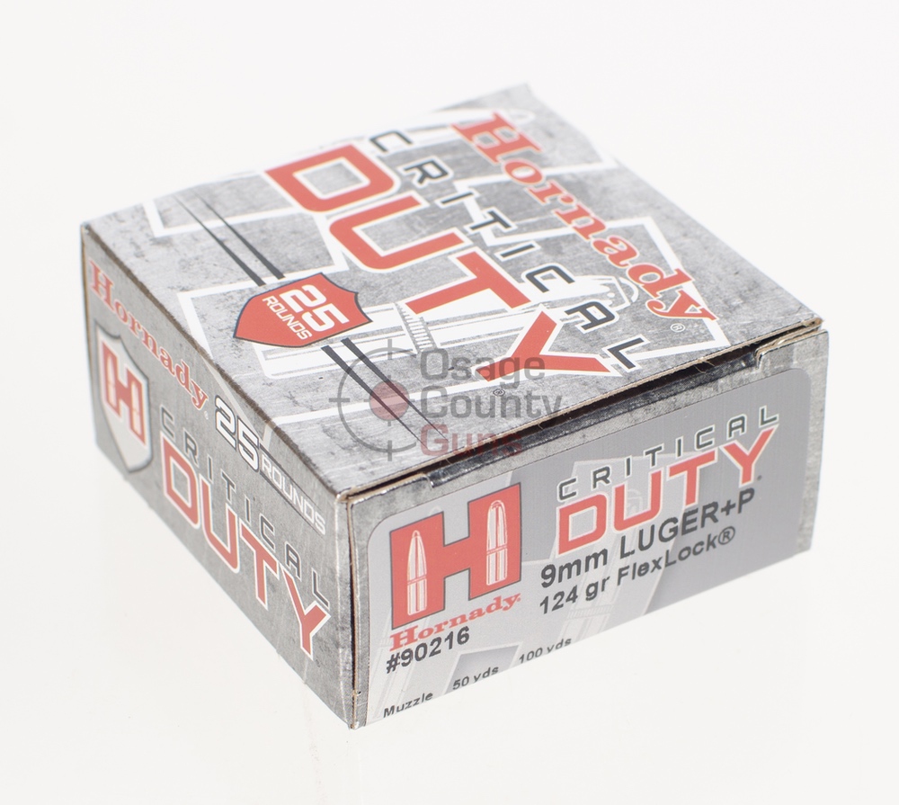Hornady Critical Duty 9mm +P FlexLock - 25rd