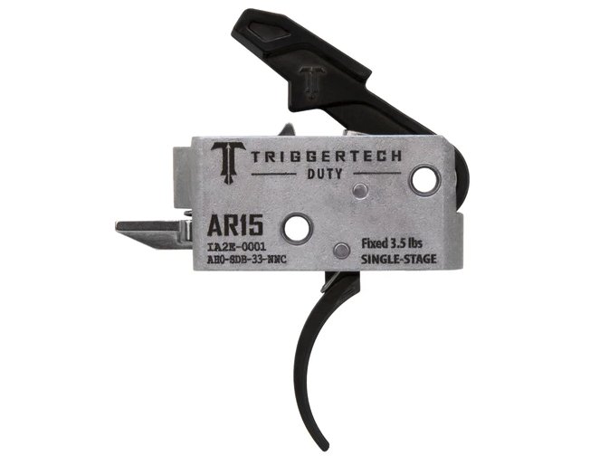 TriggerTech AR15 Duty Trigger, Single Stage, Traditional Curved