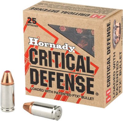 Hornady FTX Critical Defense Ammo - 9mm - 115gr - 25rd