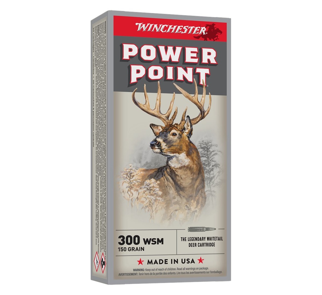Winchester .300 WSM, 150gr, Power Point, 20rds