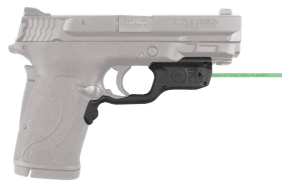 Crimson Trace, Laserguard, Fits Smith & Wesson M&P 380EZ, Front Activated, Green Laser, Black Finish