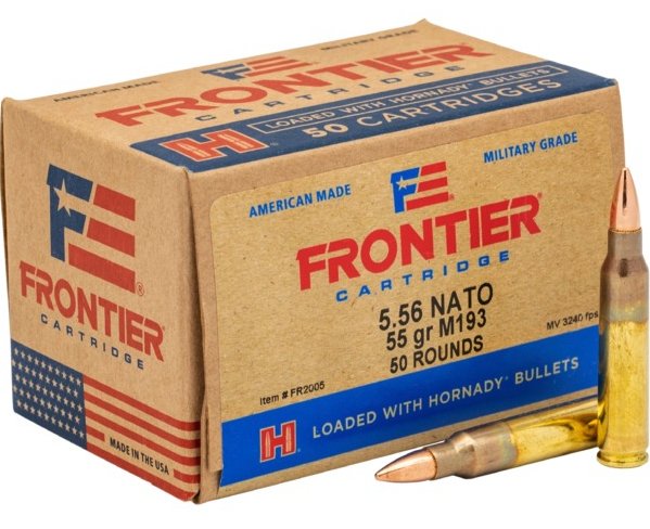 Hornady Frontier 5.56 NATO, 55 Gr, FMJ (XM193), 50 Rds