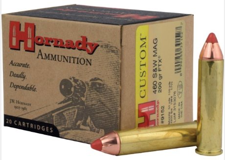 Hornady AMMO 460 S&W MAG 200 GR FTX, 20rd