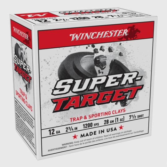 Winchester Super Target, 12 Ga, 2-3/4", #7.5 Shot, 25 Rds