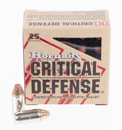 [90080] Hornady Critical Defense FTX - .380 Auto - 90gr - 25rd