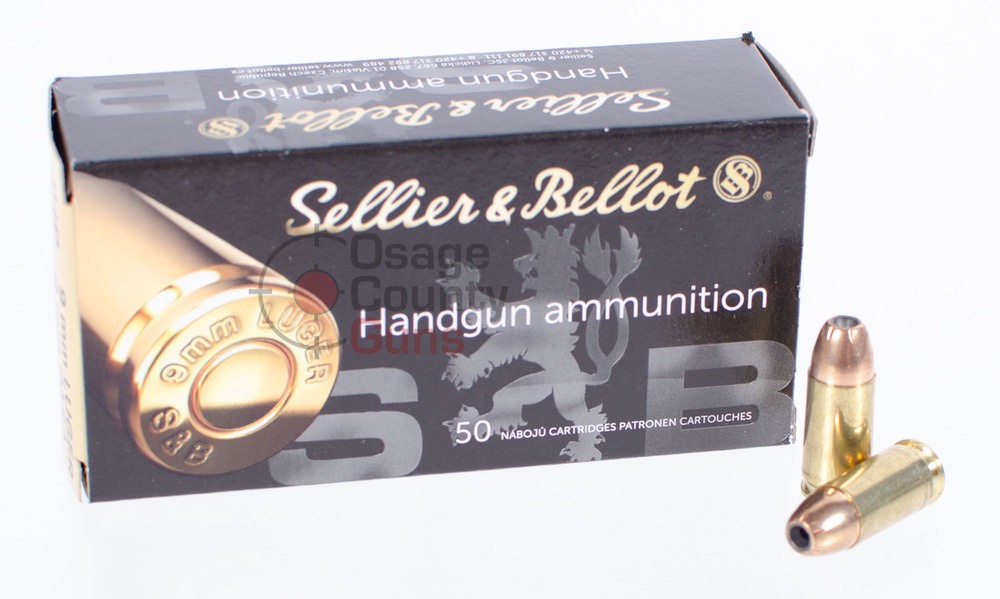 Sellier & Bellot 9mm, JHP, 115gr, 50rd